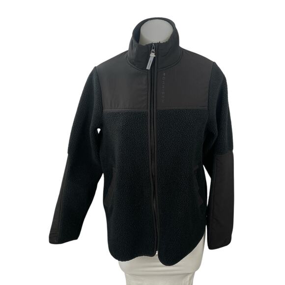 Röhnisch Jackets & Blazers - Rohnisch Phoebe Pile Women's Black Fleece Windproof Full Zip Coat Jacket Size S